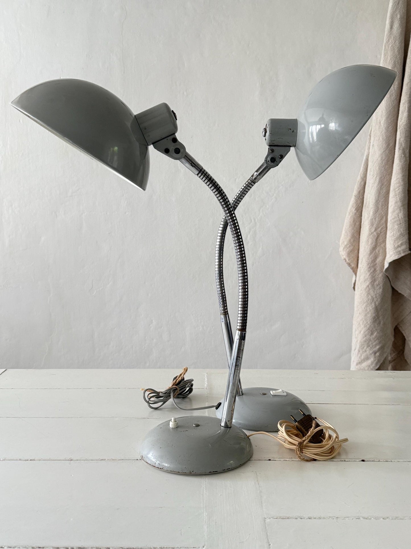 Fabulous Large French Vintage Atelier Desk Lamp