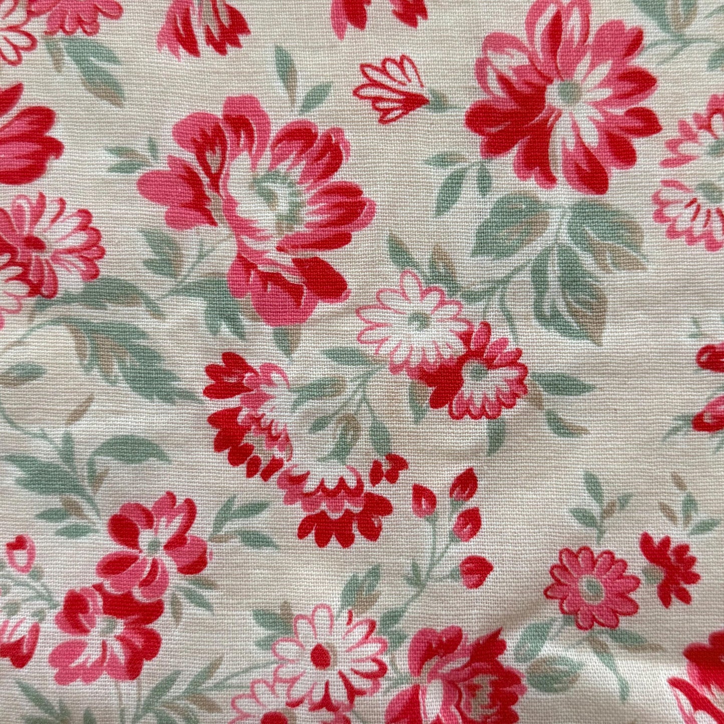 French Antique Floral Lawn Morceau