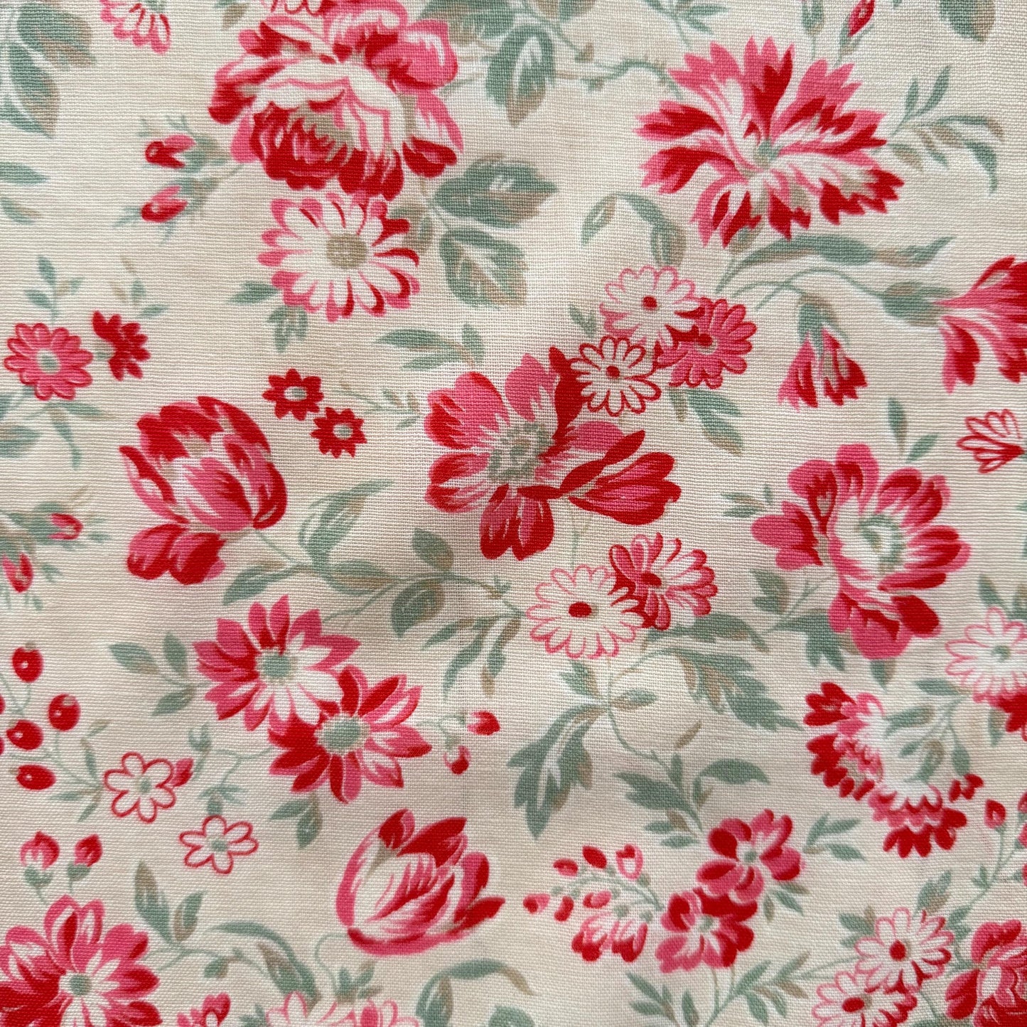 French Antique Floral Lawn Morceau