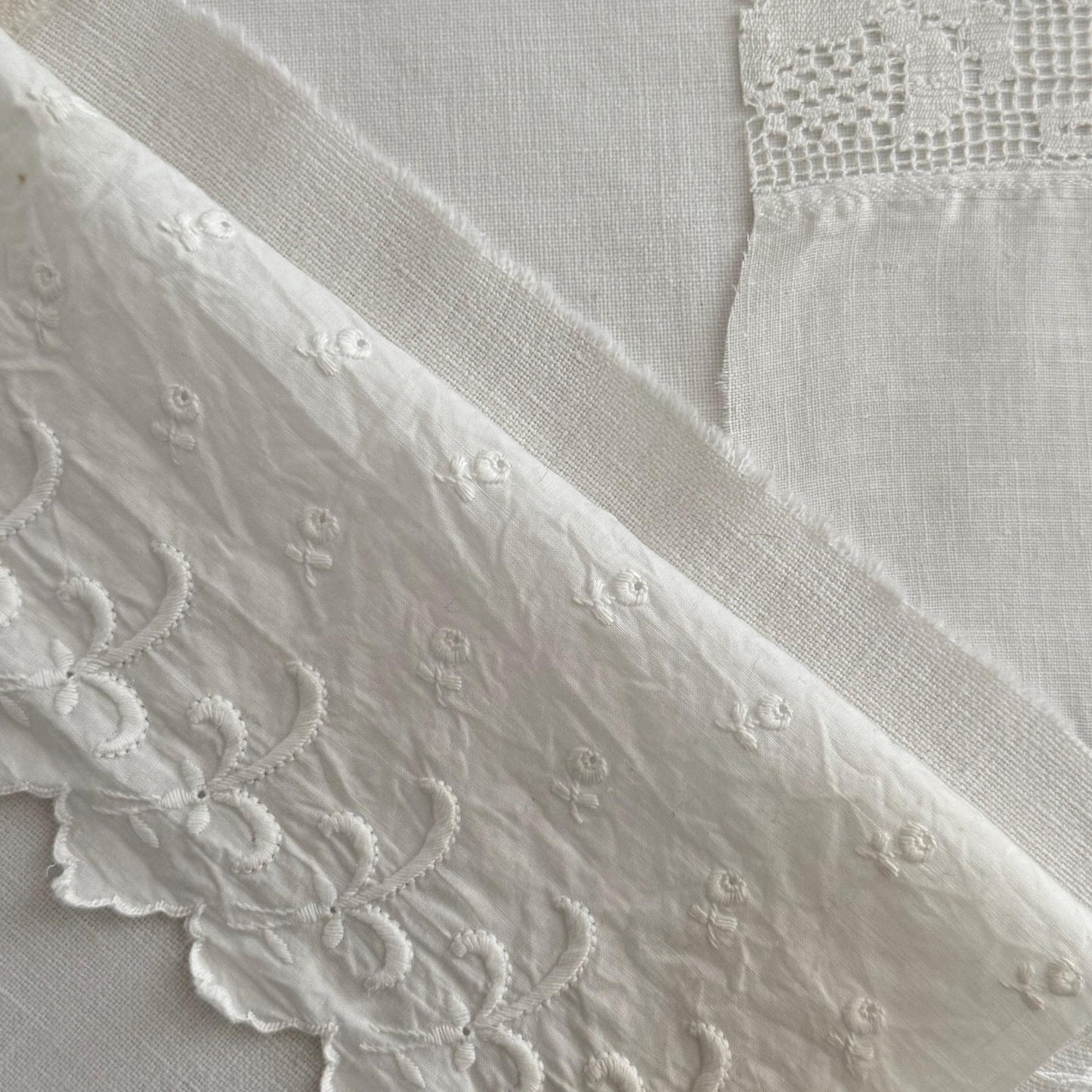 Bundle French Antique Linen for Craft Projects, Linen Fabric, French Linen