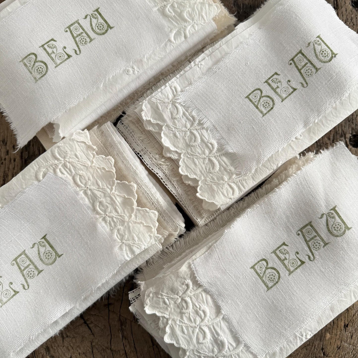 Bundle French Antique Linen for Craft Projects, Linen Fabric, French Linen