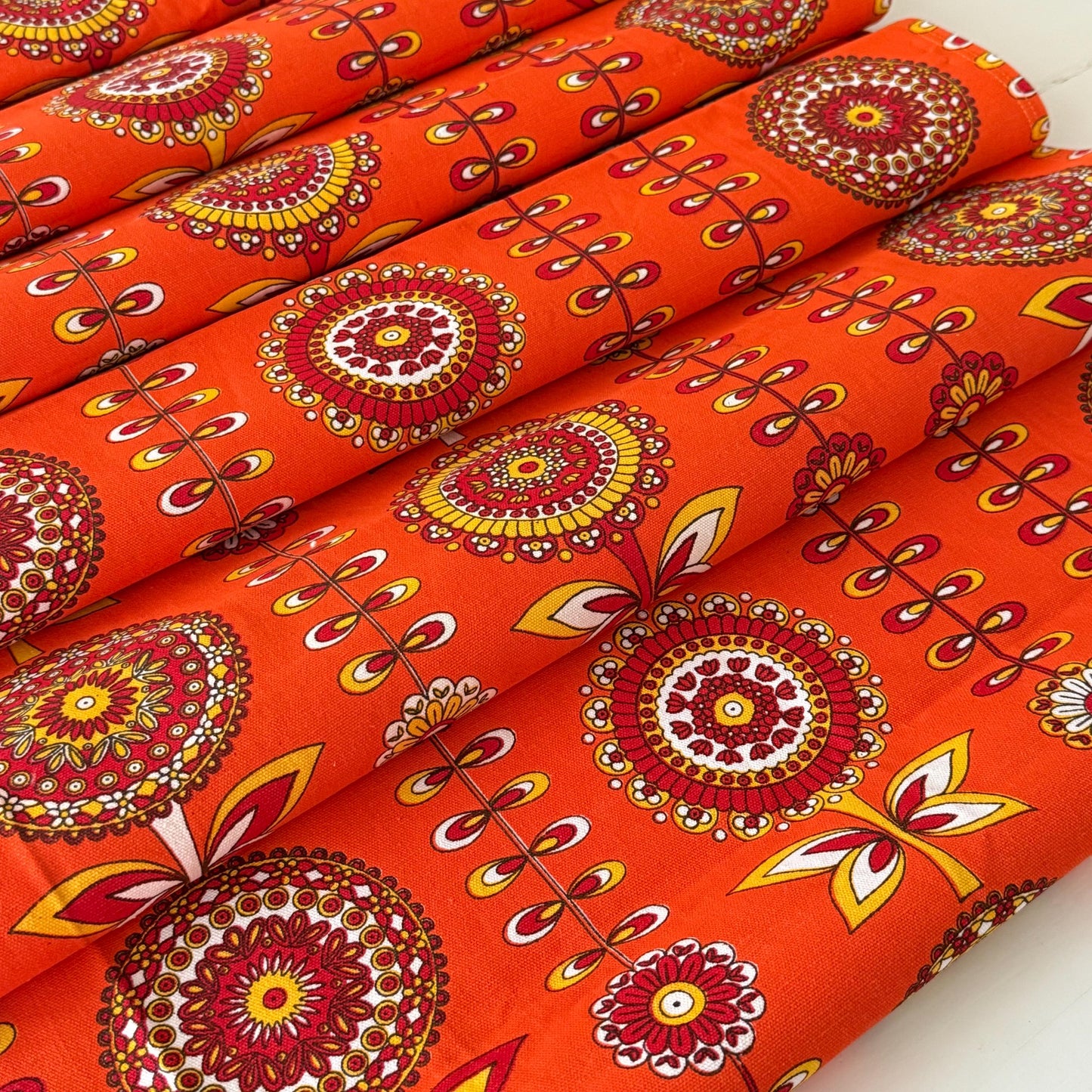 Cool 70's French Vintage Deck Chair Fabric, Table Runner, Blind