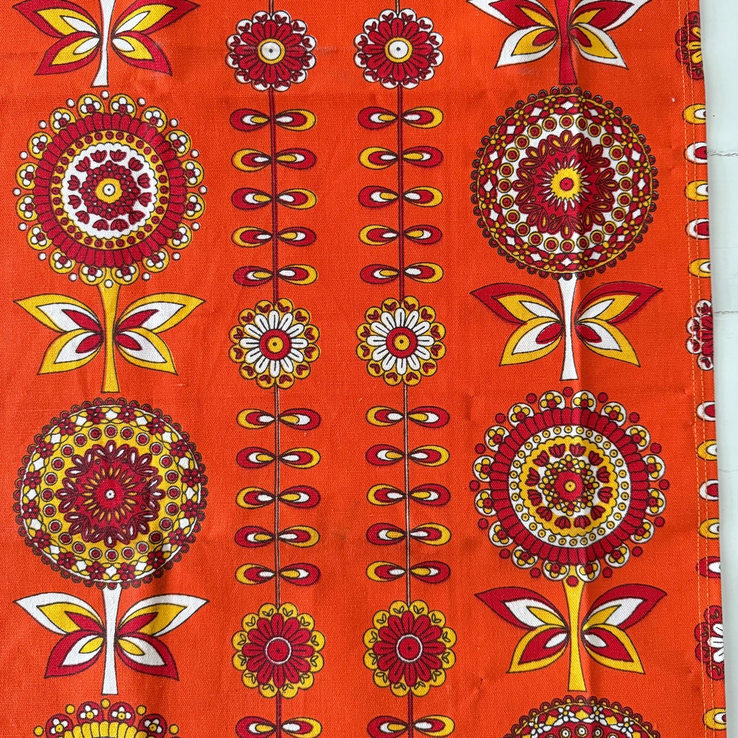 Cool 70's French Vintage Deck Chair Fabric, Table Runner, Blind