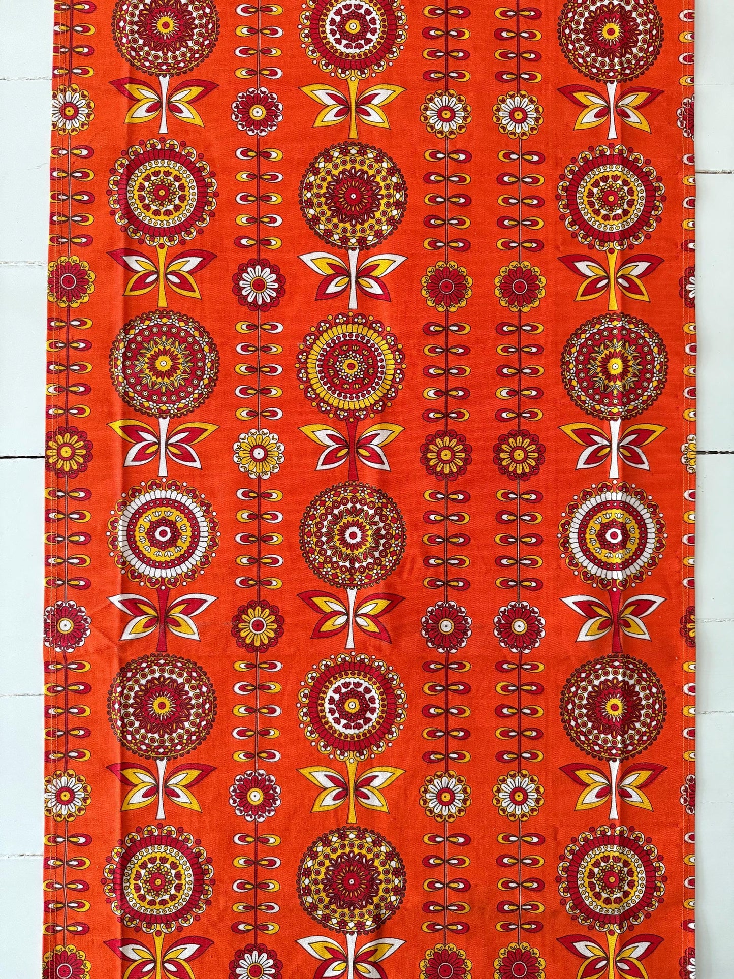 Cool 70's French Vintage Deck Chair Fabric, Table Runner, Blind
