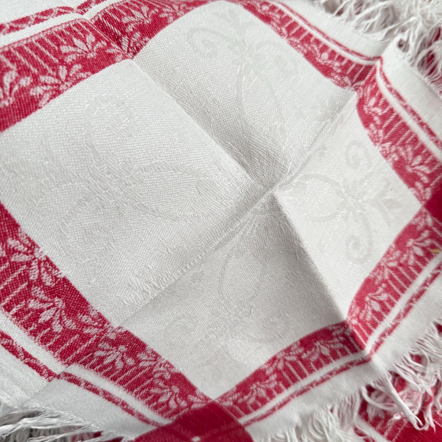 12 French Antique Tea Napkins, Breakfast Napkins
