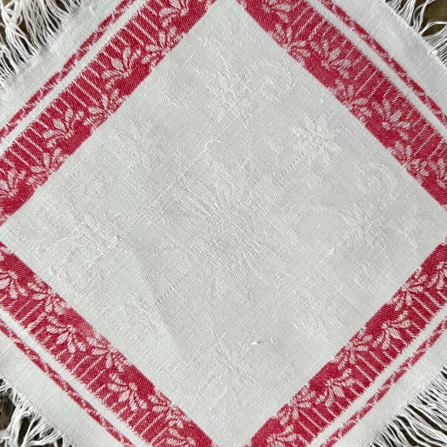 12 French Antique Tea Napkins, Breakfast Napkins