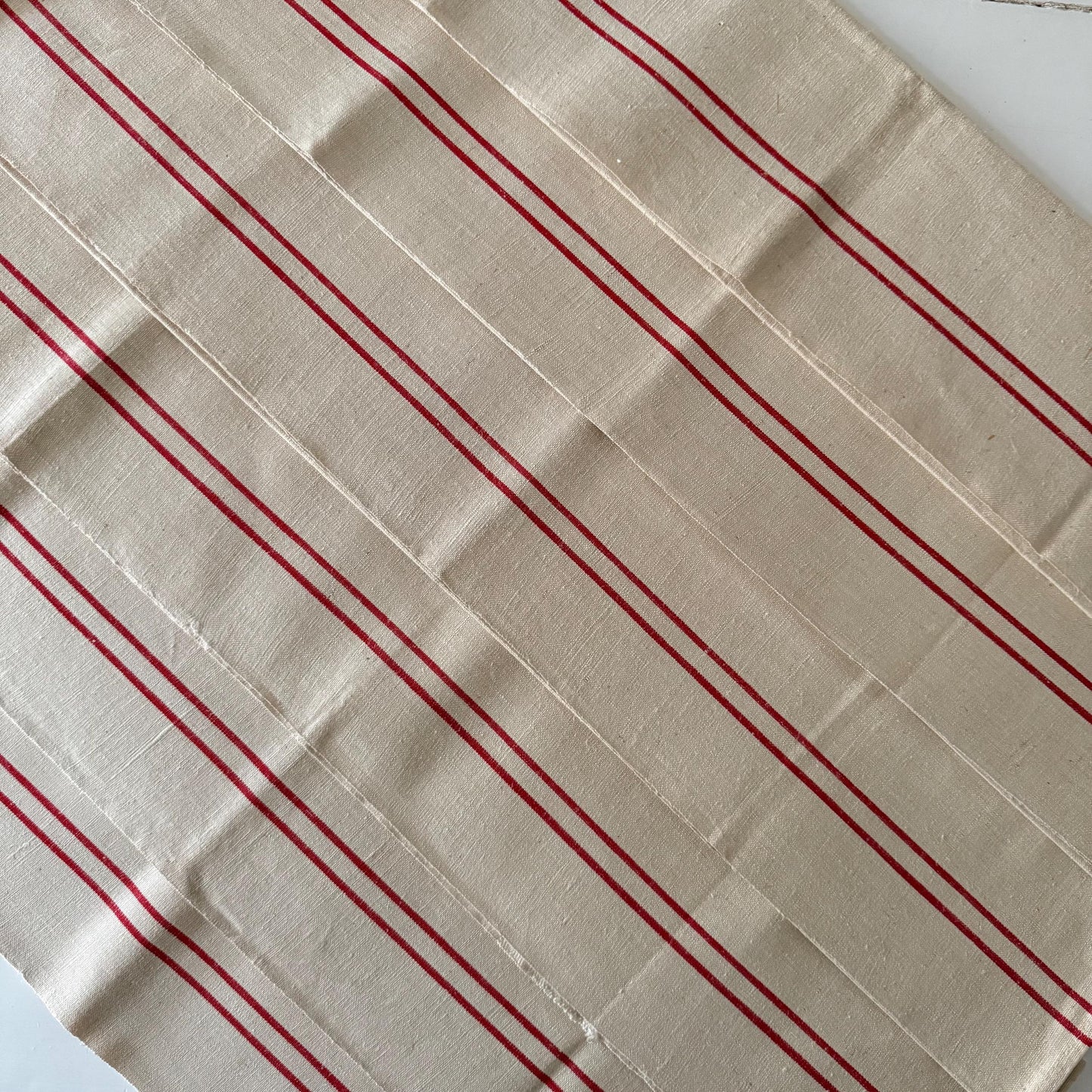 Set of 6 French Antique Linen Torchons, Dishcloths, Tea Towels