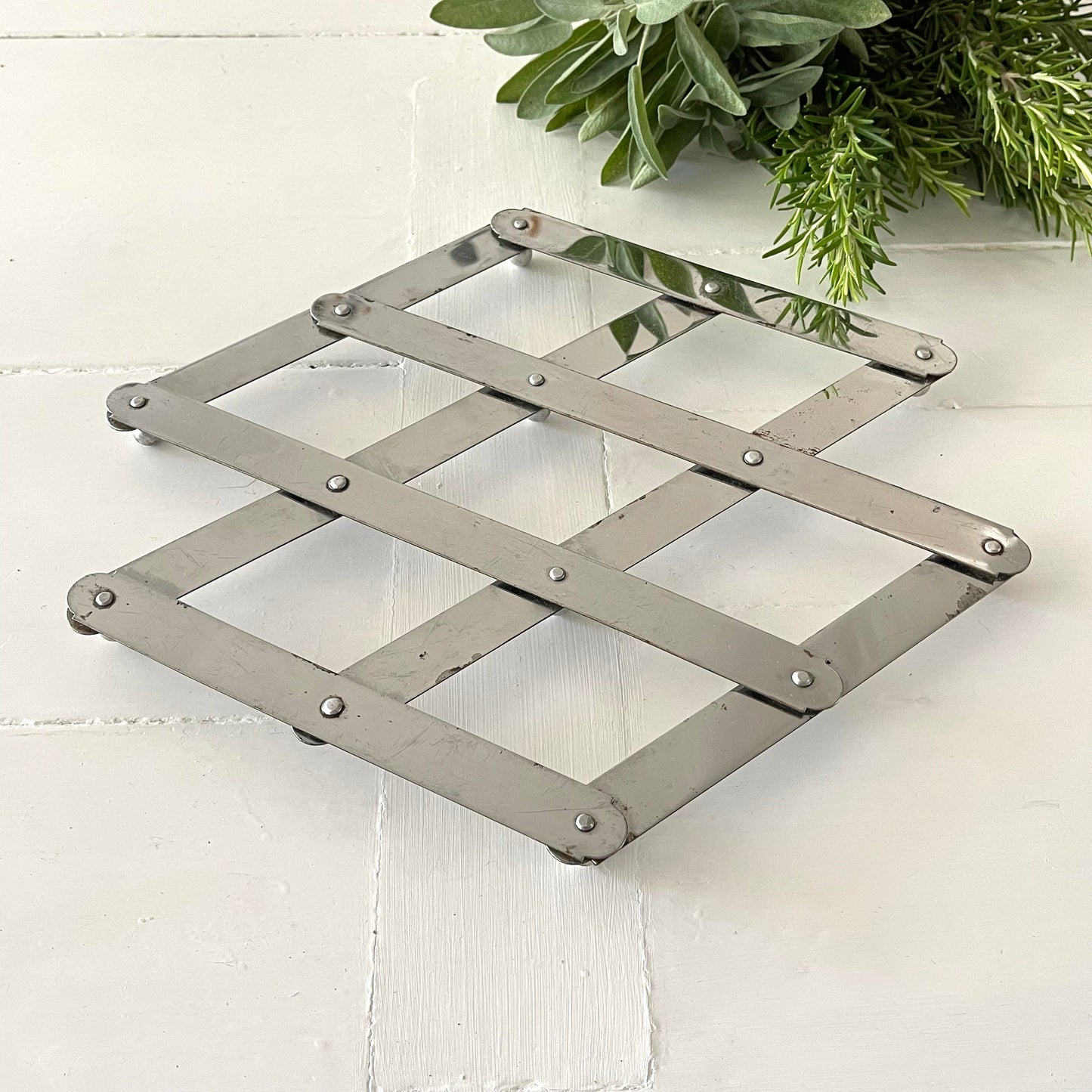French Art 'Deco' Folding Trivet, Pot Stand