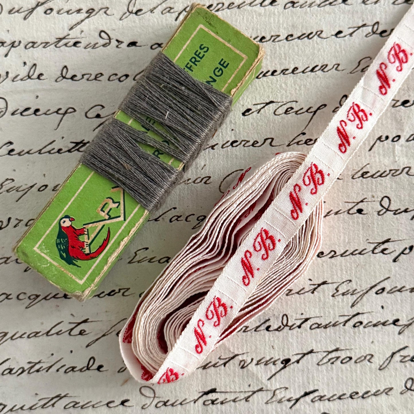 100 'NB' French Vintage Laundry Labels