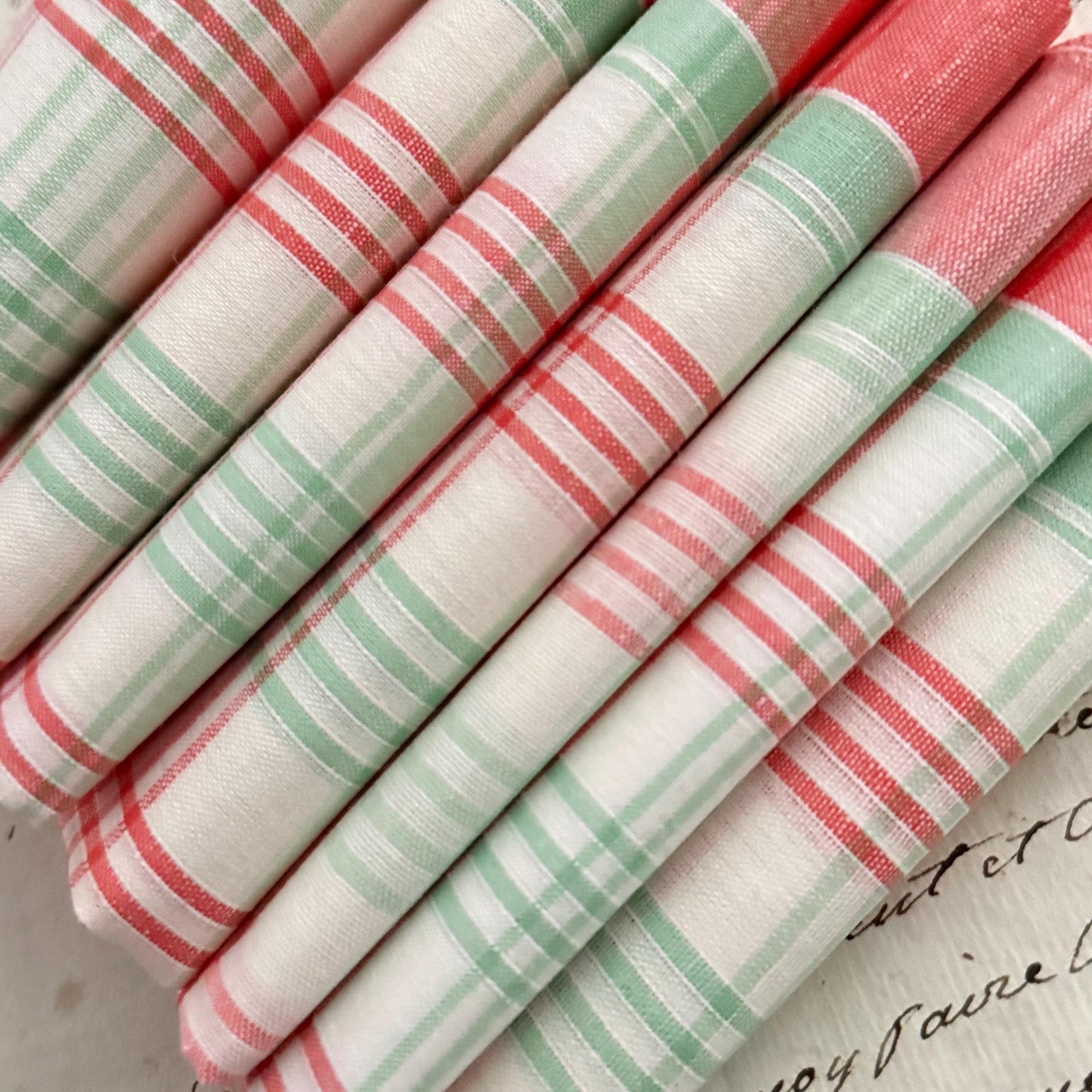 8 French Vintage CHOLET Handkerchiefs