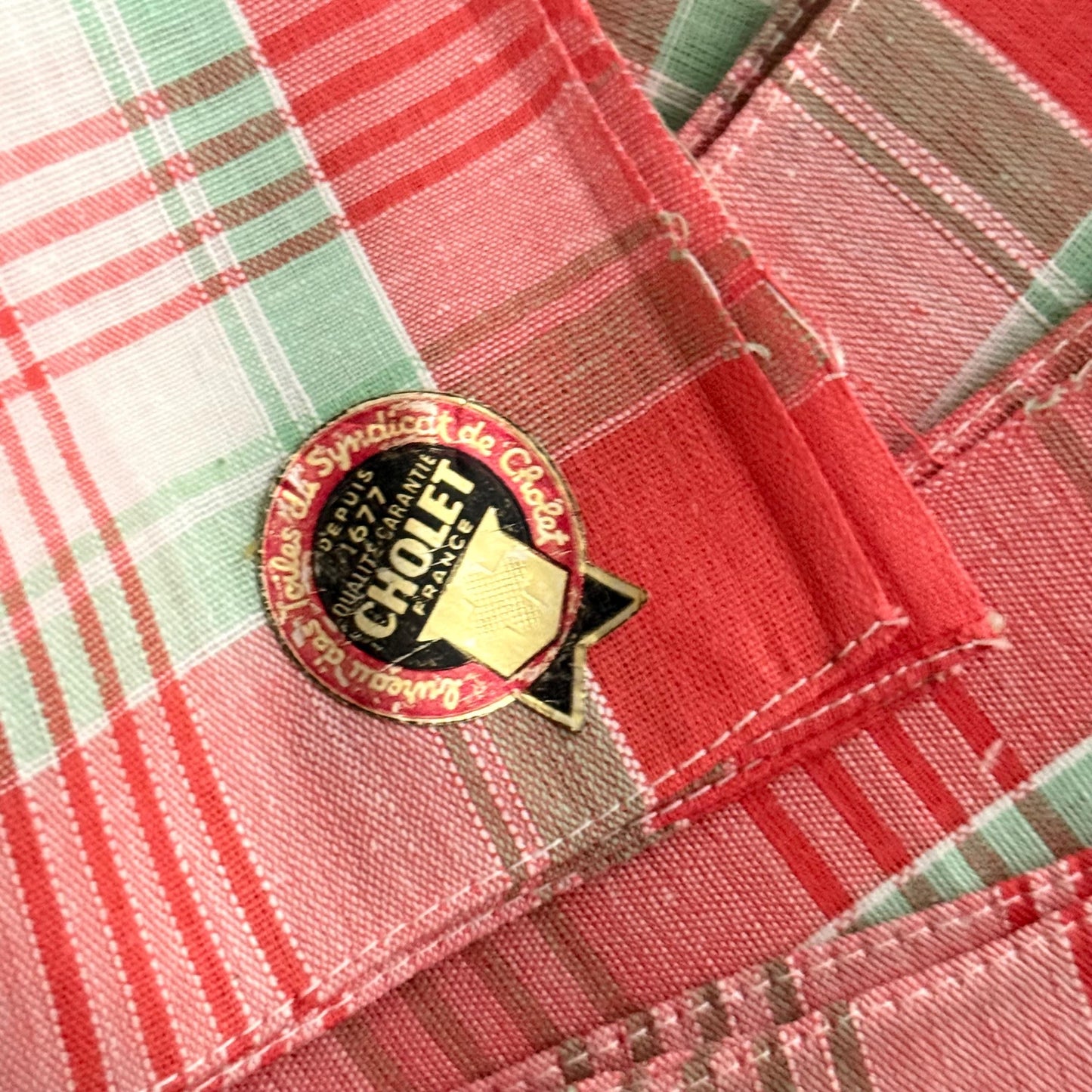 8 French Vintage CHOLET Handkerchiefs