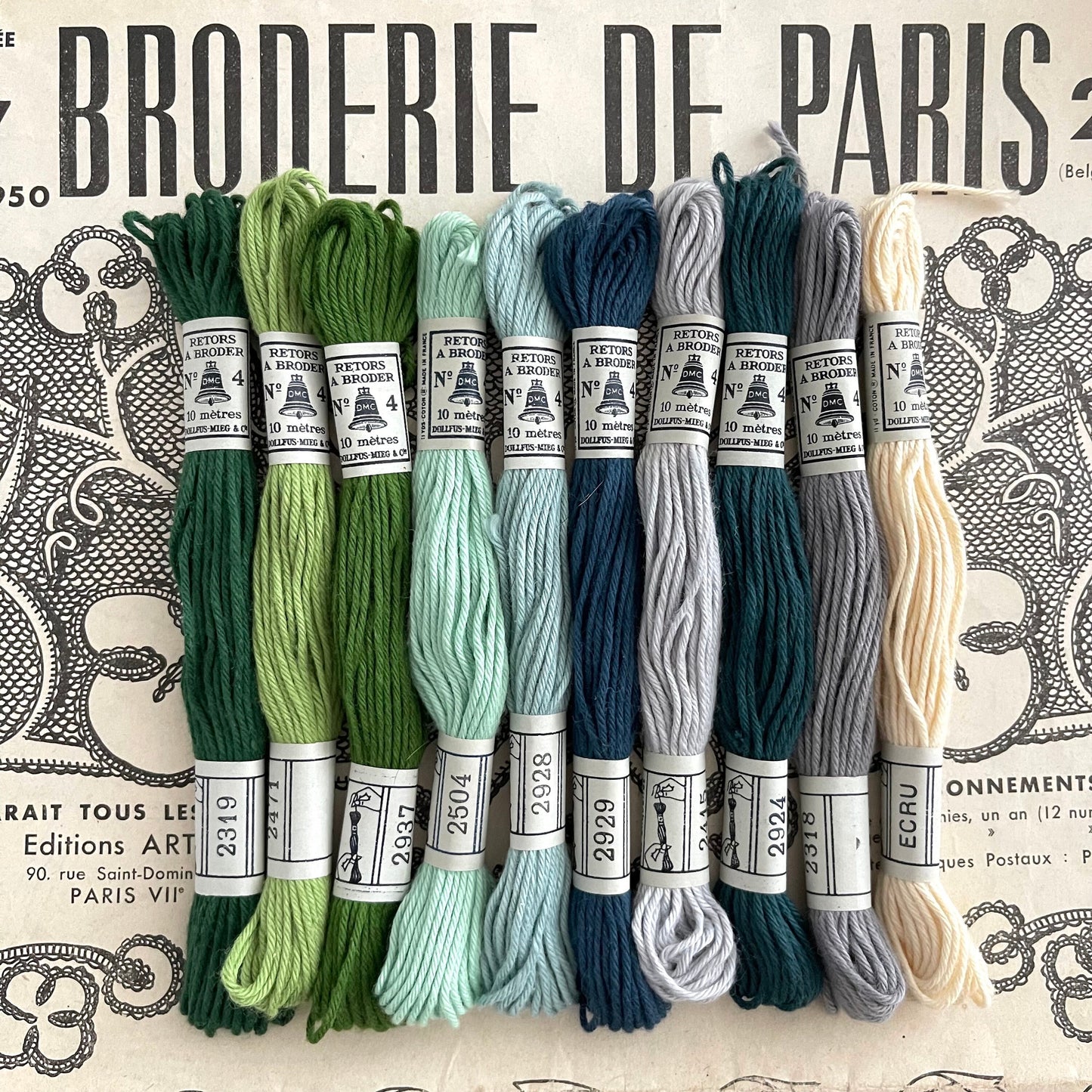10 French Vintage DMC Retors A Broder No4