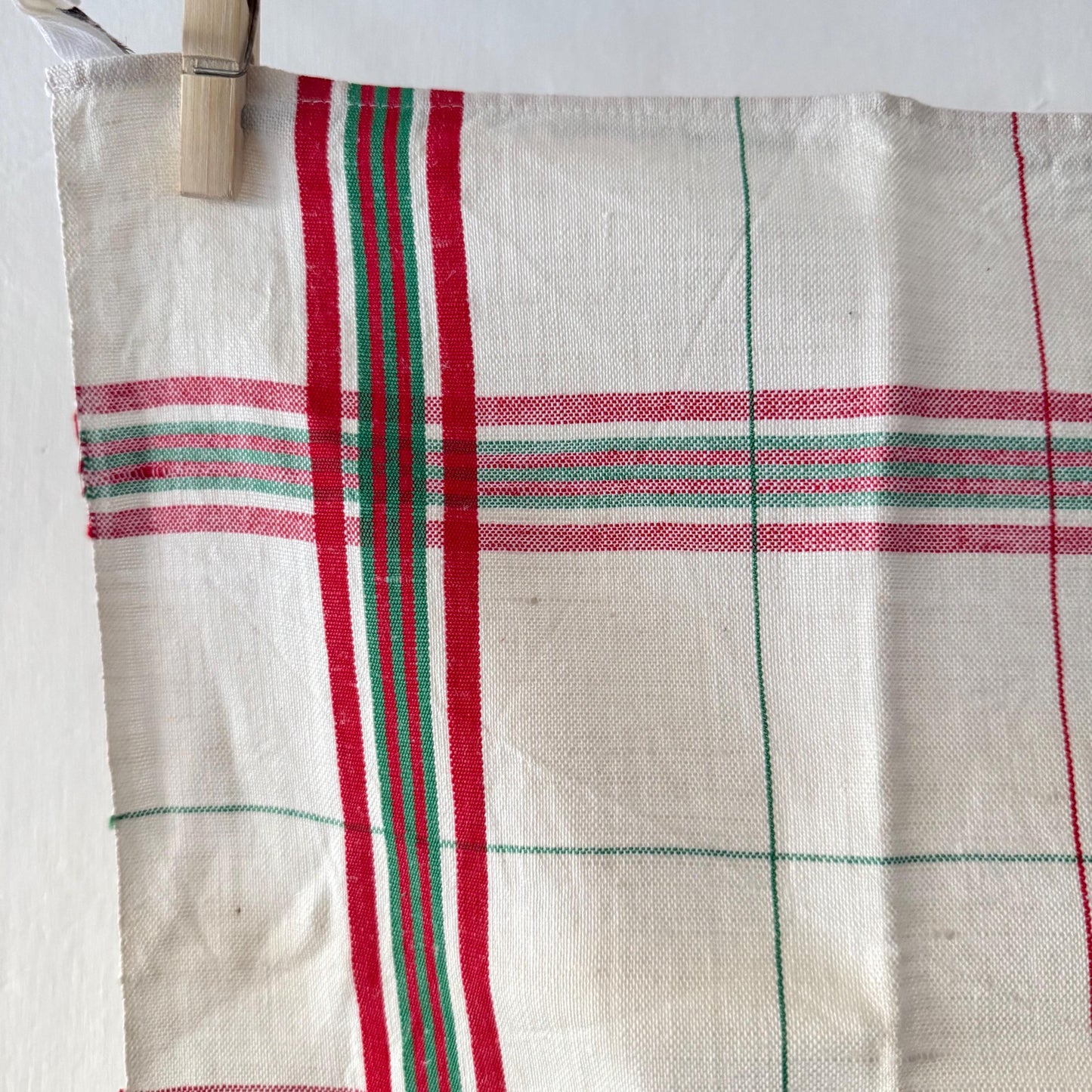 French Antique CHOLET Linen Torchon / Tea Towel, Dishcloth, New Old Stock