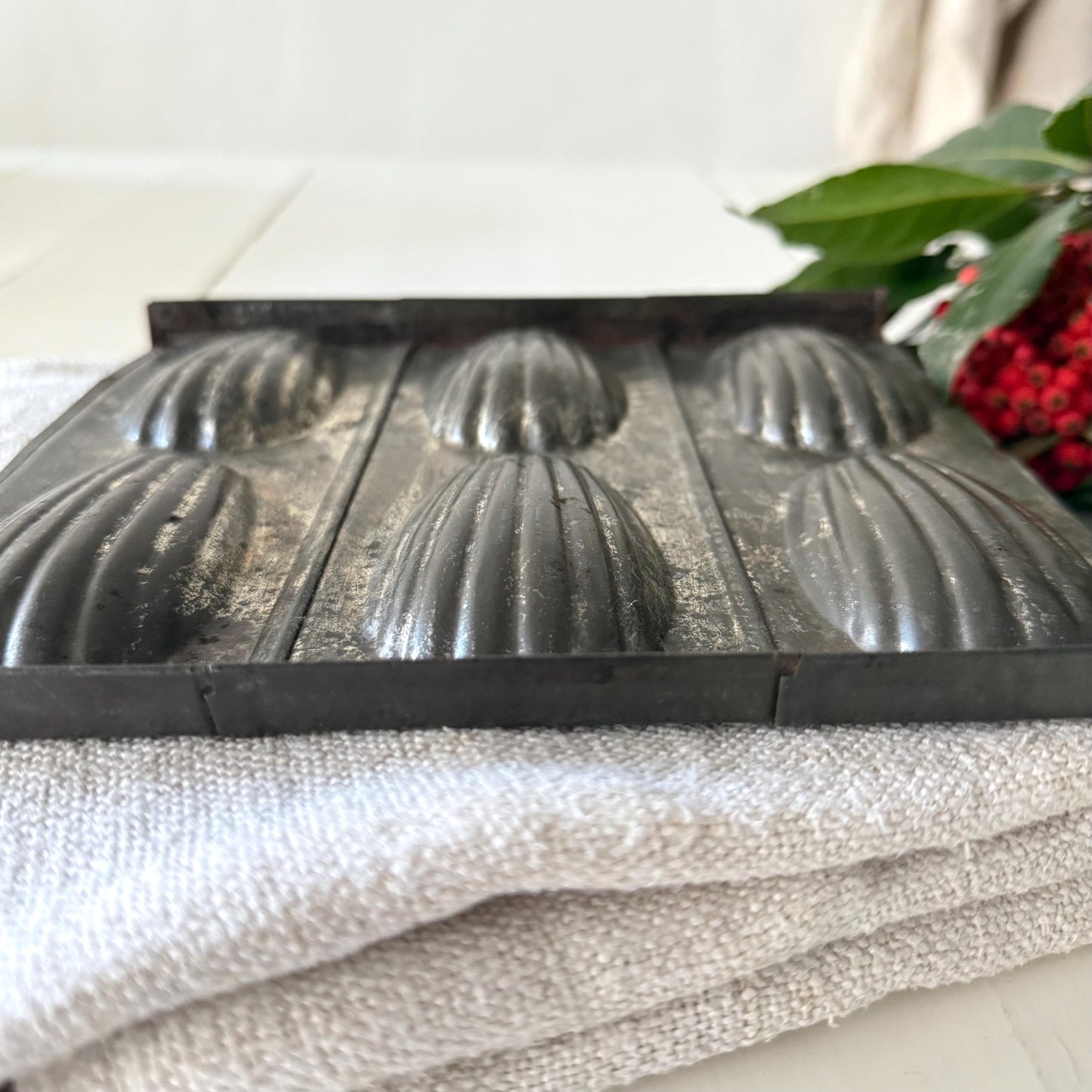 French Antique Madeleine Pan, Madeleine Mould, Cake Tin