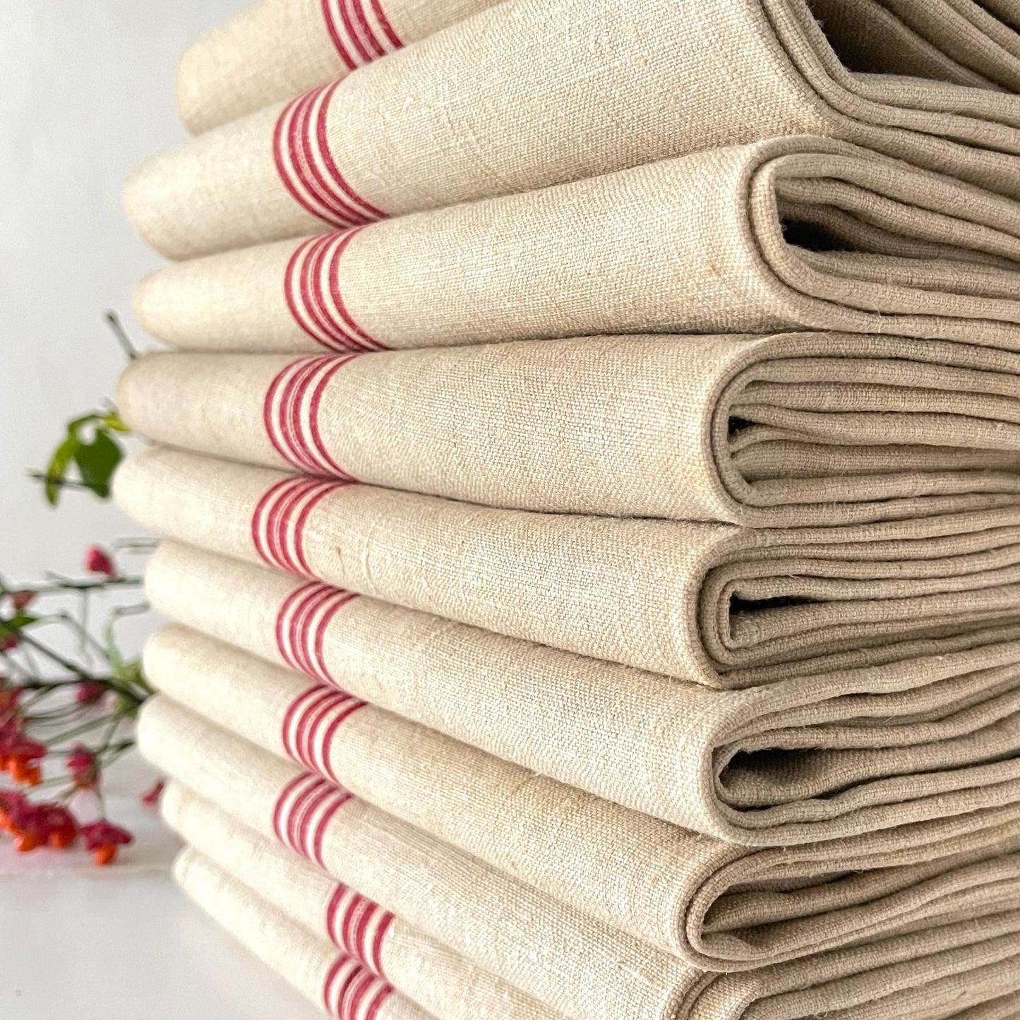 Huge! French Antique Pure Linen Torchon, Dishcloth, Tea Towel