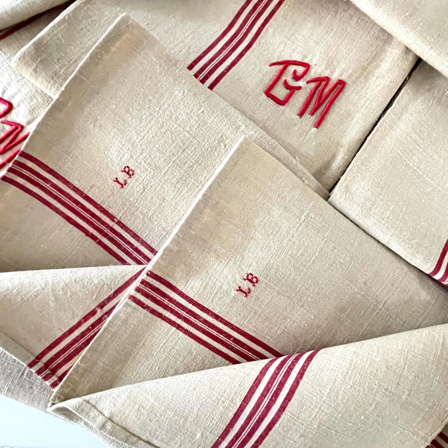Huge! French Antique Pure Linen Torchon, Dishcloth, Tea Towel
