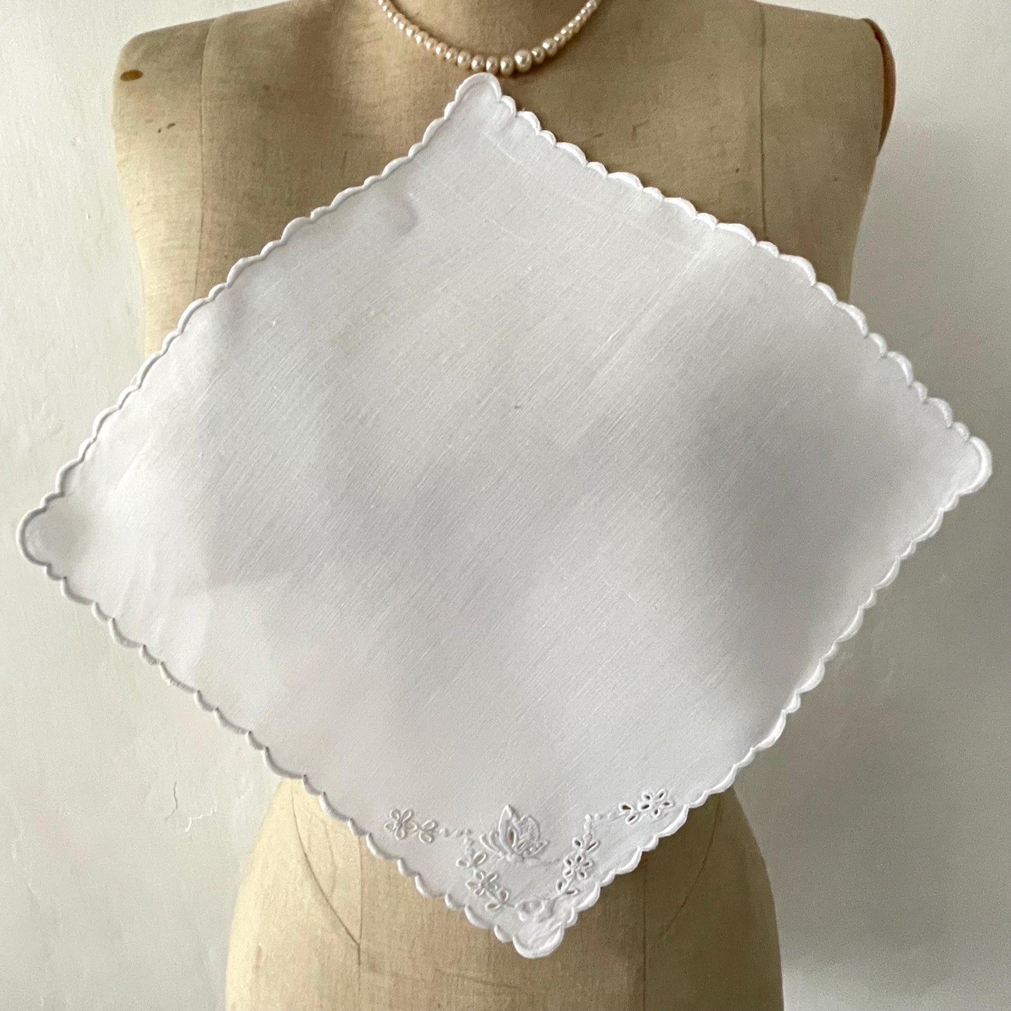 French Antique Bridal Handkerchief