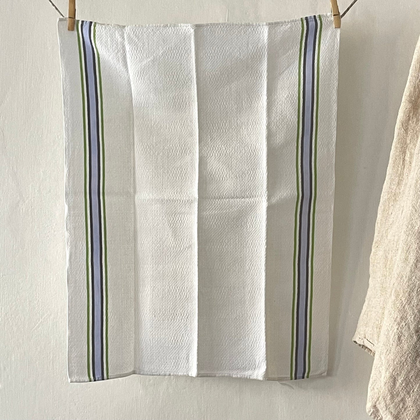 Pair French Vintage Torchon, Dishcloth, Tea Towel