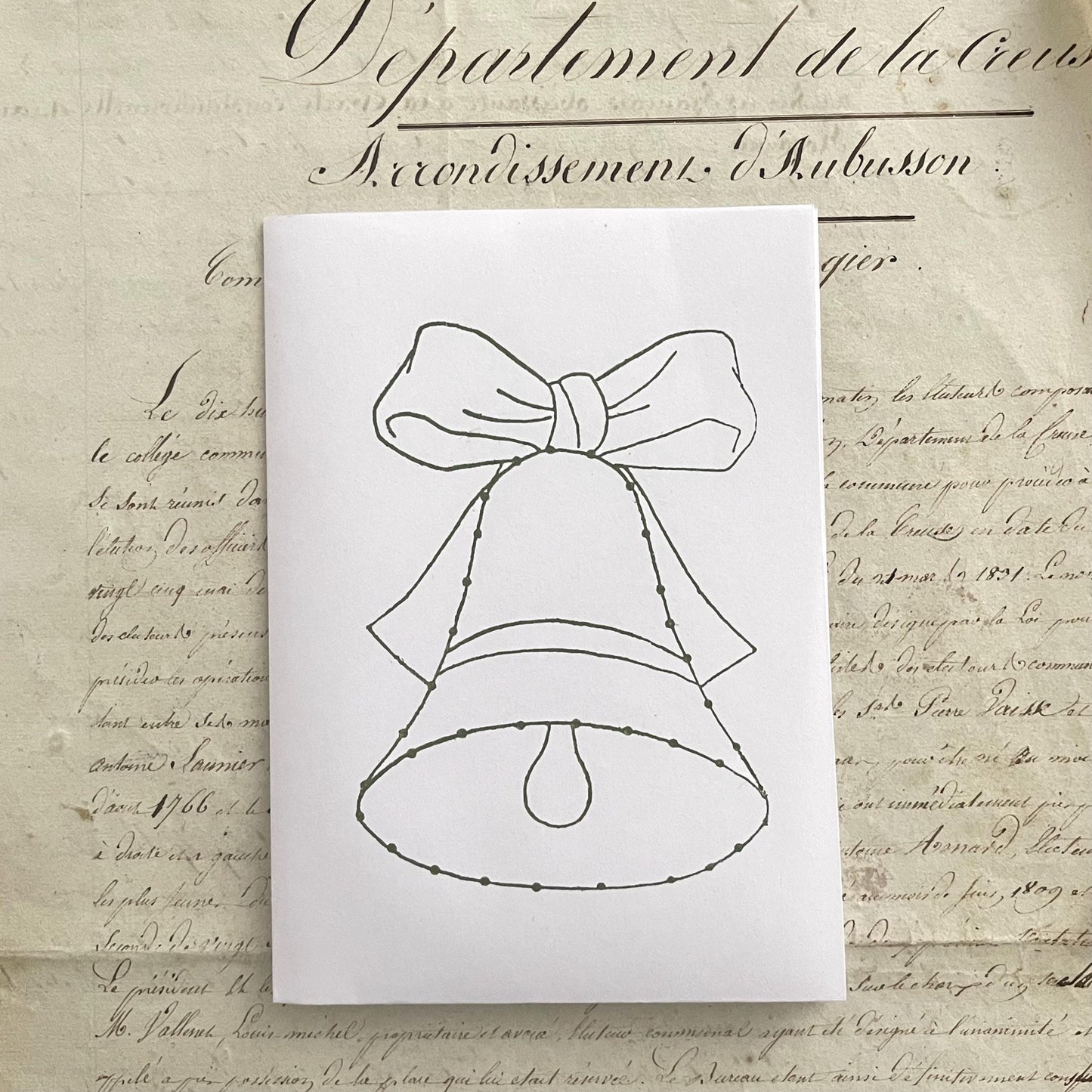 XL French Vintage School Stamp - Bell