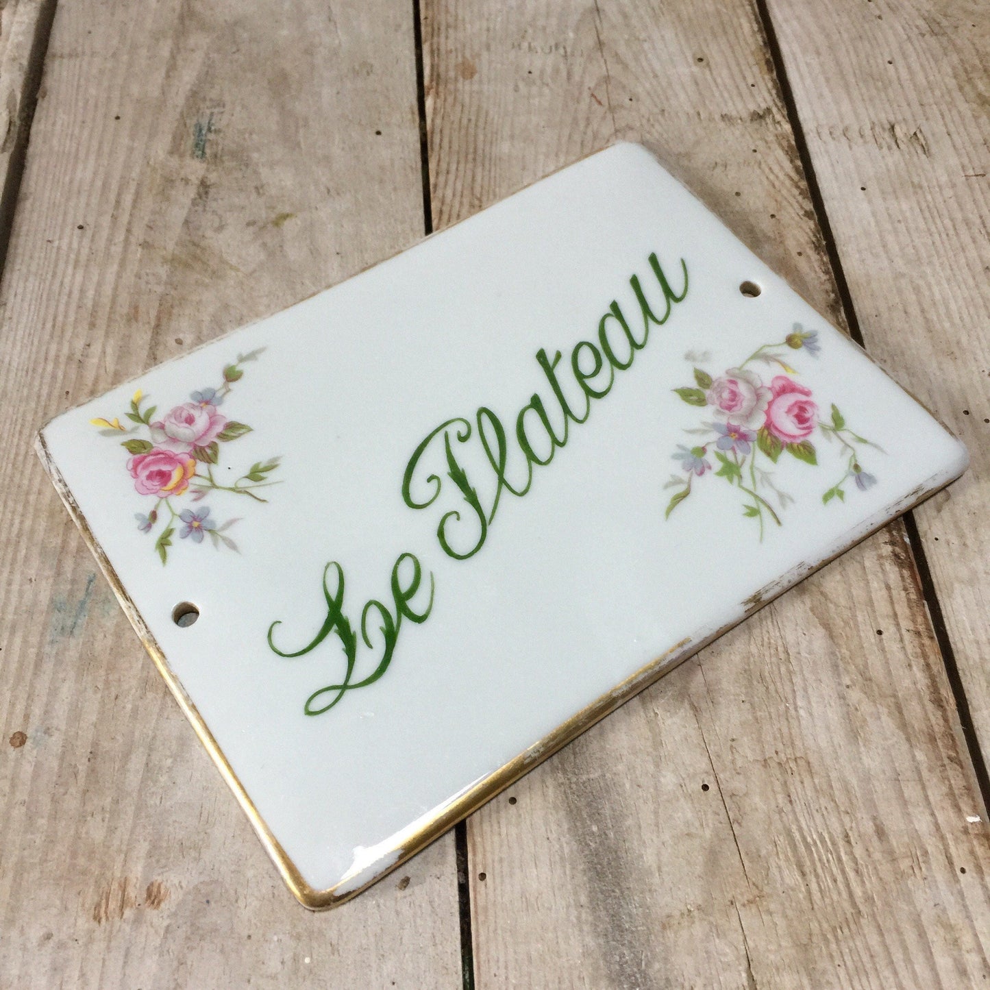 French Vintage 'Le Plateau' Door Plaque