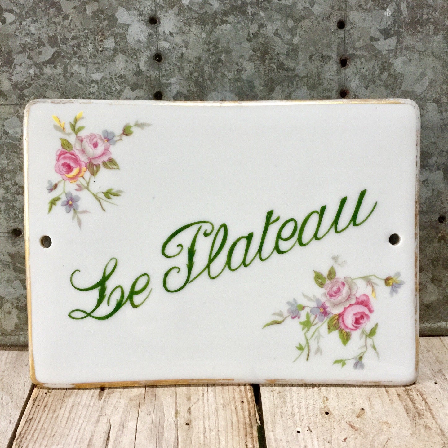 French Vintage 'Le Plateau' Door Plaque