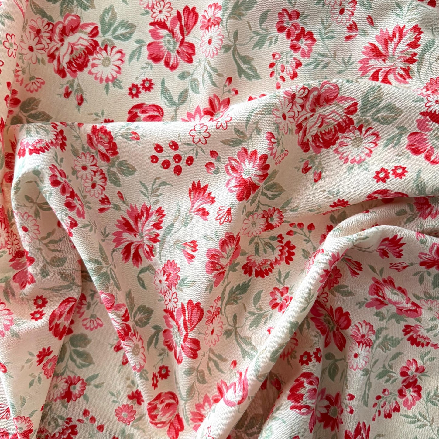 French Antique Floral Lawn Morceau