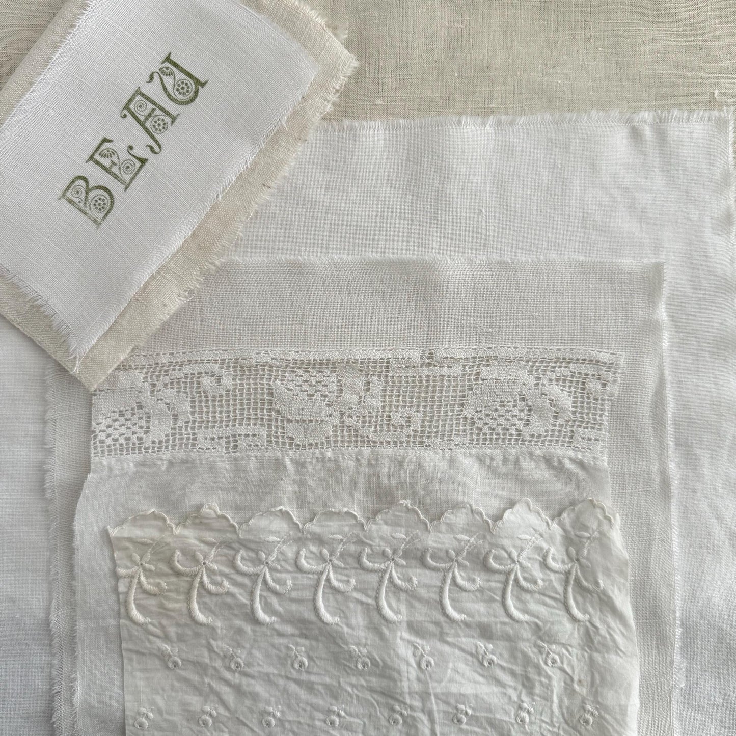 Bundle French Antique Linen for Craft Projects, Linen Fabric, French Linen