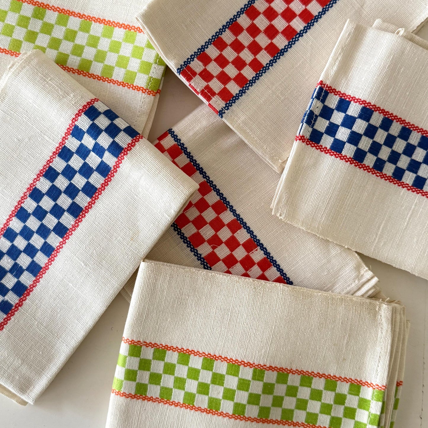 3 French Vintage Linen Torchons, Tea Towels, Dish Cloths