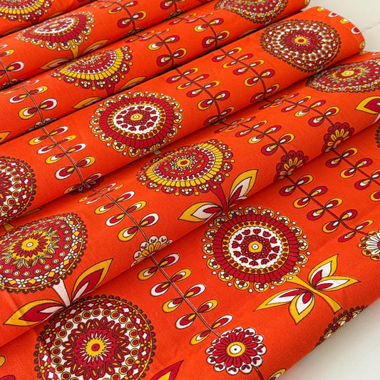 Cool 70's French Vintage Deck Chair Fabric, Table Runner, Blind