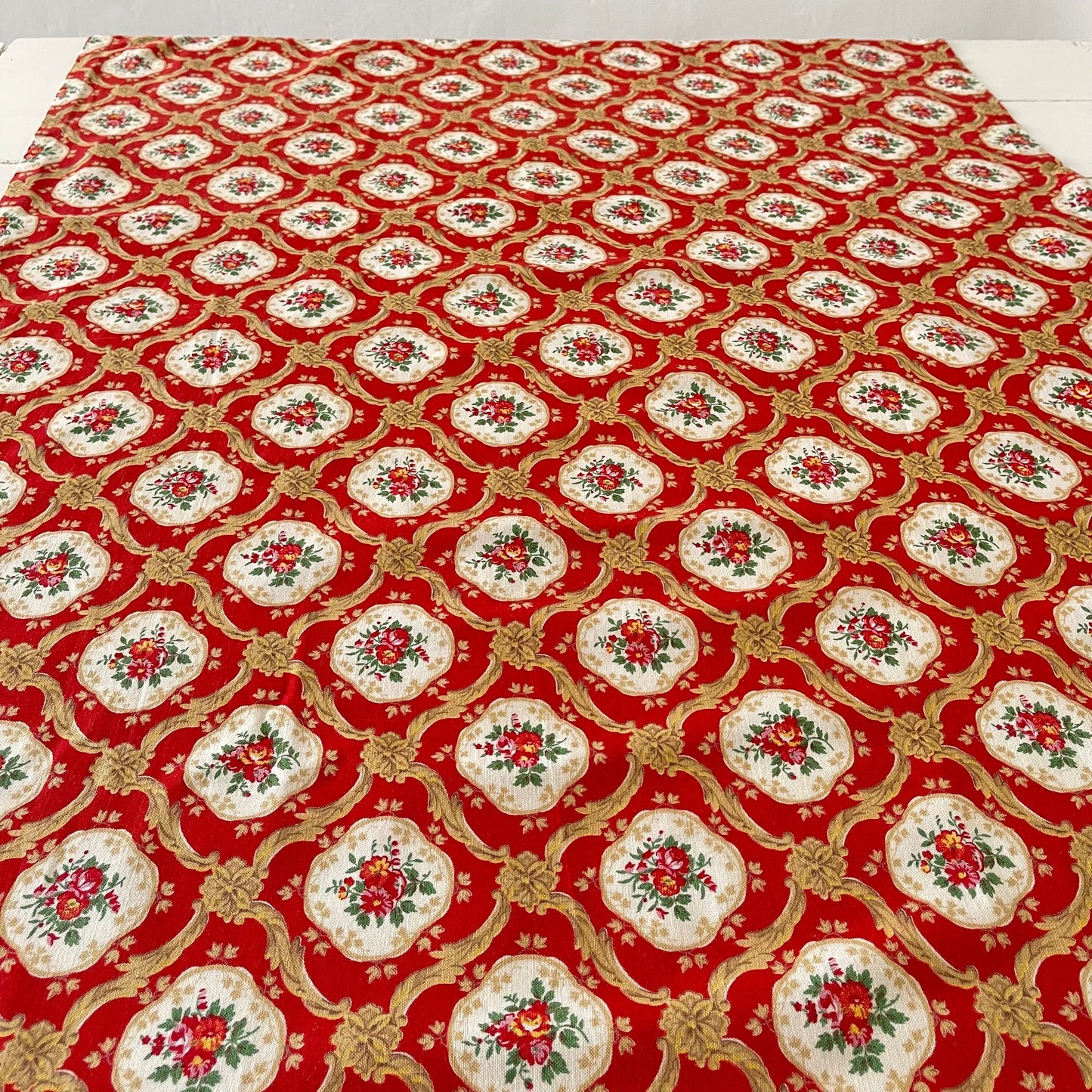 French Vintage Provençal Curtain with Curtain Rings
