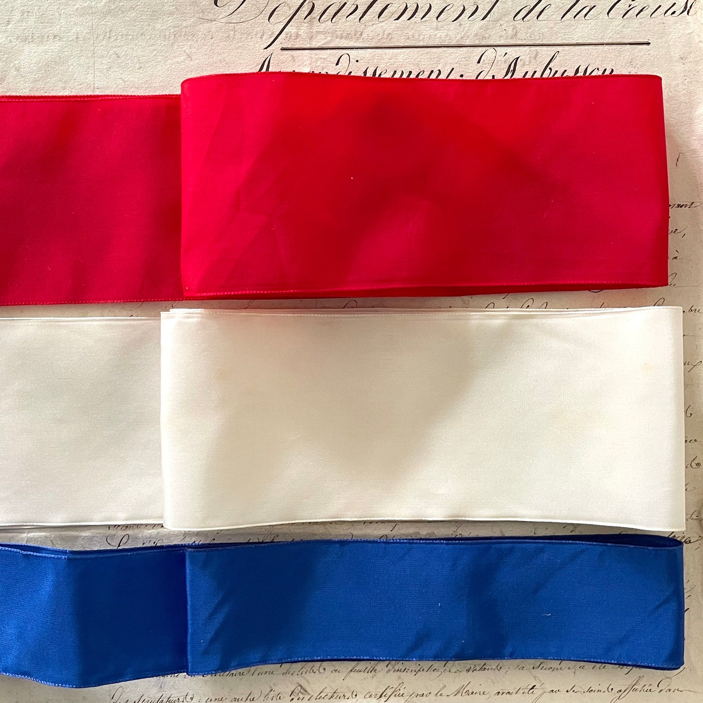 7 Meter Trio French Vintage Tricolour Ribbon - Bastille Day