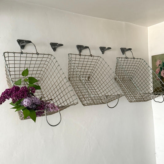French Vintage Oyster Basket, Log Basket from ÎIe d'Oleron