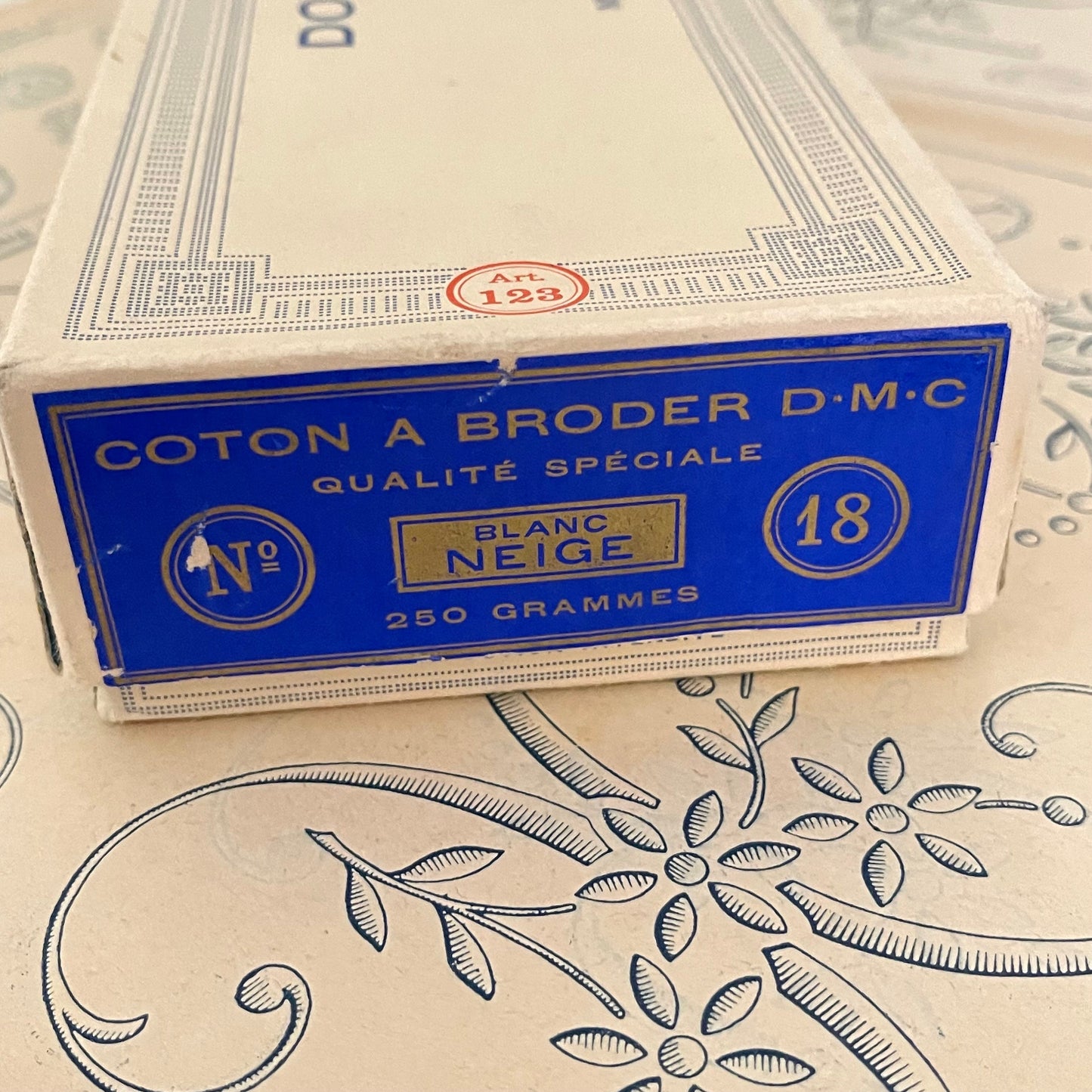 French Antique DMC Embroidery Skeins, Coton à Broder, No 18