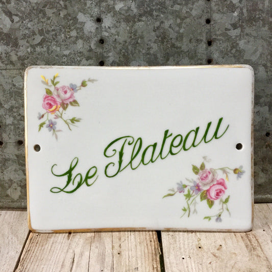 French Vintage 'Le Plateau' Door Plaque
